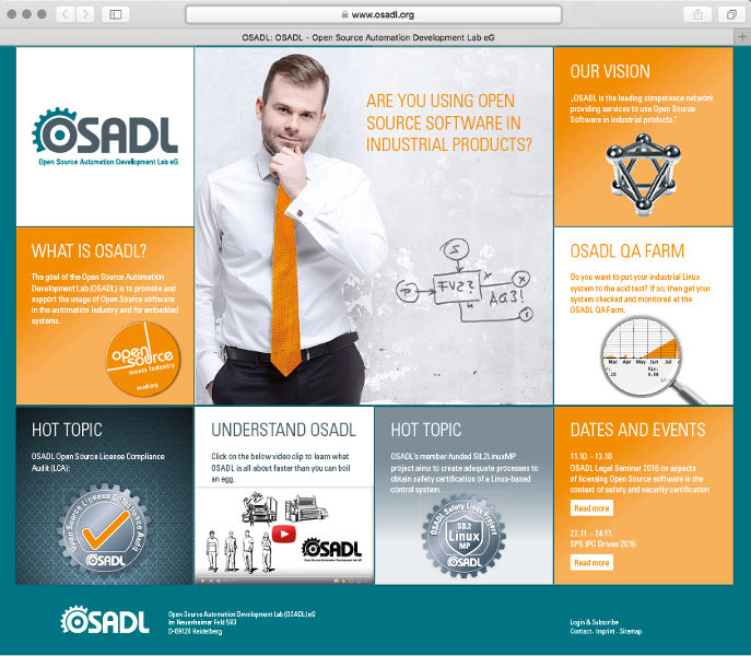 Homepage der OSADL eG