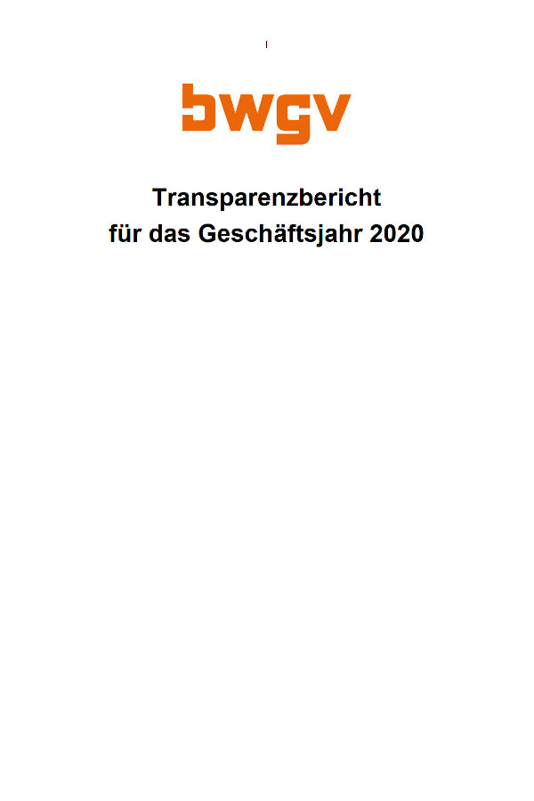 BWGV Transparenzbericht 2020