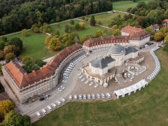 VRmobil-Übergabe auf Schloss Solitude - Luftbild
