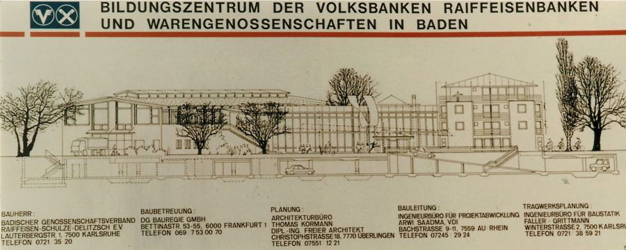 Baustellenschild BWGV-Akademie