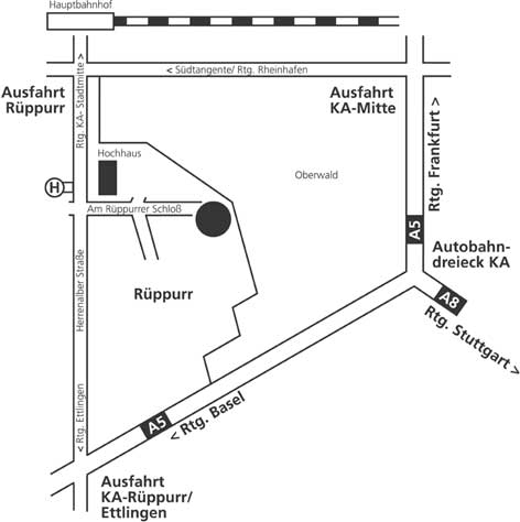 Anfahrt BWGV-Akademie Karlsruhe-Rüppurr