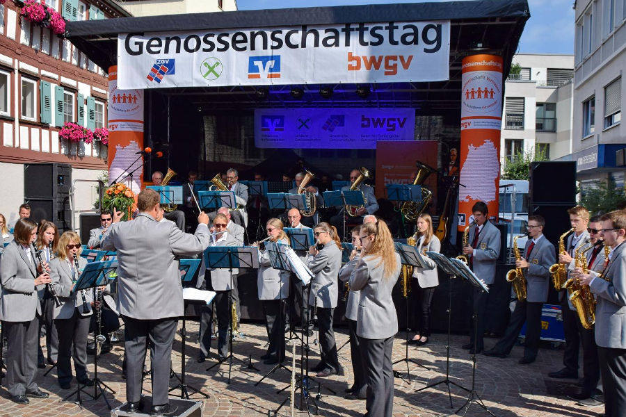 Genossenschaftstag 2018 in Aalen, Musikkapelle spielt