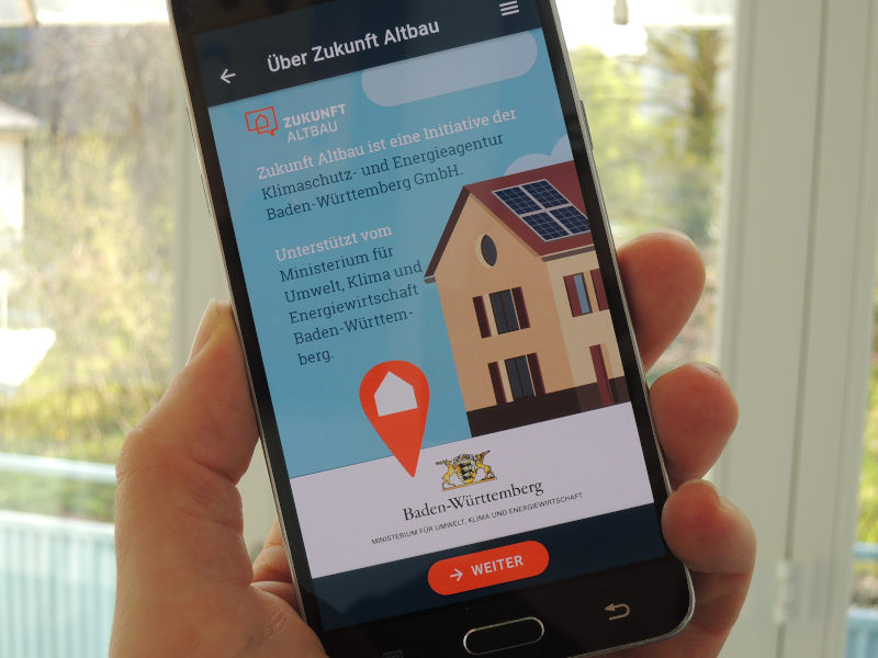 Die Sanierungsnavi-App erleichtert Hauseigentümern den Einstieg in ihr Sanierungsvorhaben.