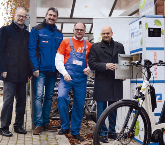 E-Bikes Ladestation Volksbank Ettlingen