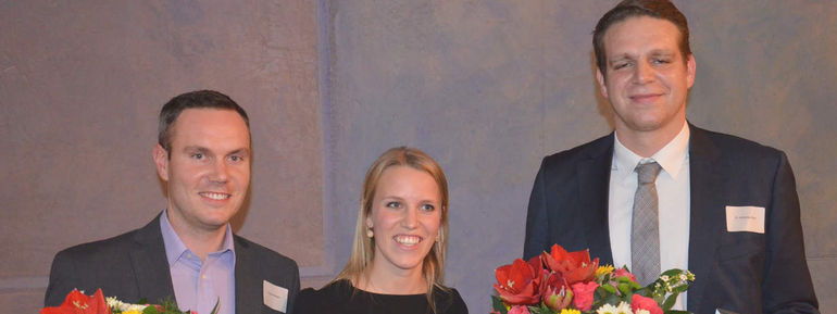 Preisträger GENO-Wissenschaftspreis 2014: (v.l.) Christian Willersinn, Hildegard von Lutz, Dr. Johannes Klaus