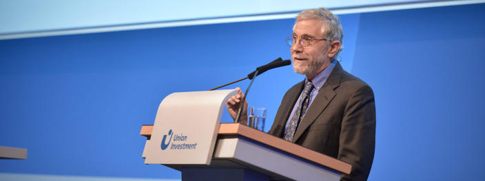 Wirtschaftsnobelpreisträger Paul Krugman bei der Union Investment Konferenz