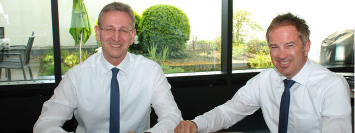 Jürgen Stiletto von Union Investment und Jürgen Rehm von Gewinnsparverein