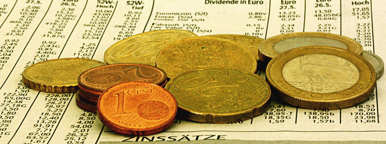 Münzen Geld Zinsen Sparen