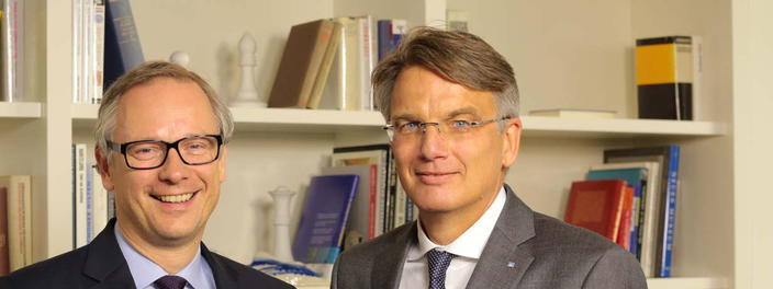 DSGV-Präsident Georg Fahrenschon (links) und BVR-Präsident Uwe Fröhlich