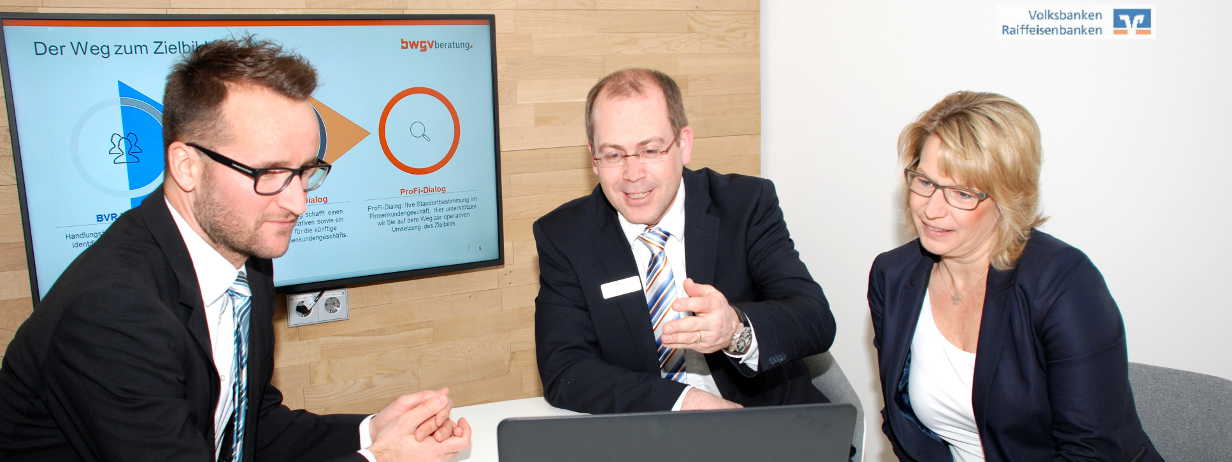 Besprechung in einer Bank