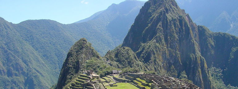 Im Bild die berühmte peruanische Ruinenstadt Machu Picchu der Inka. 