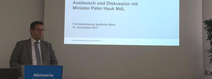 Landwirtschaftsminister Peter Hauk im BWGV-Fachrat Ländliche Ware am 10.11.2017